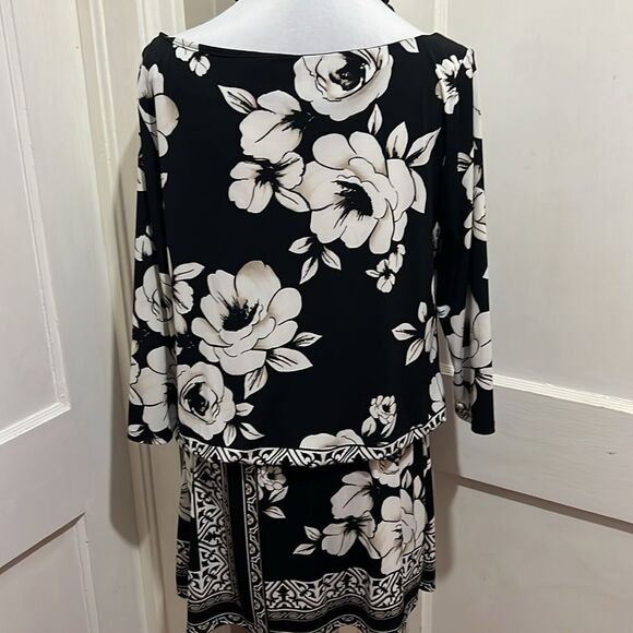 Pretty "Fold Under" White House Black Market 3/4 sleeve Dress Women's XL - Picture 9 of 9